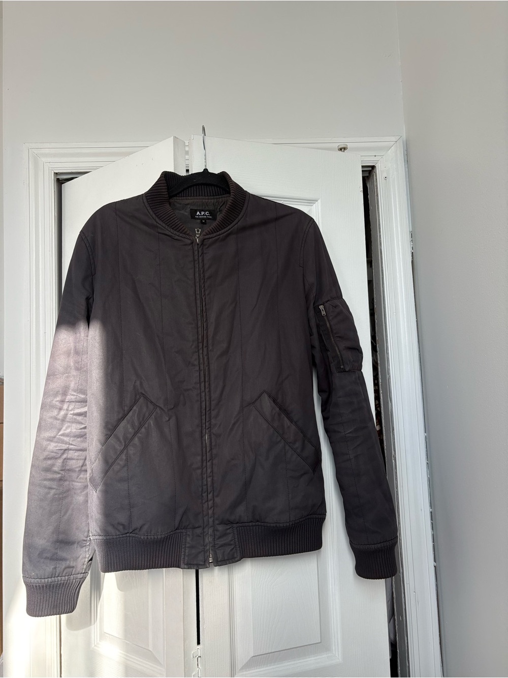 A.P.C. Dark Gray Men's Bomber Jacket